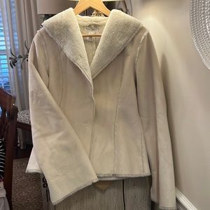White House Black Market faux fur jacket